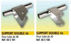 supports double rouleaux